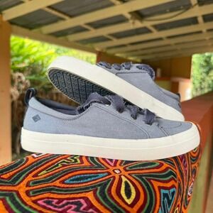 Sperry Canvas Boat Shoes Womens 6.5 Sneakers Raw Resortwear Vacation Nautical